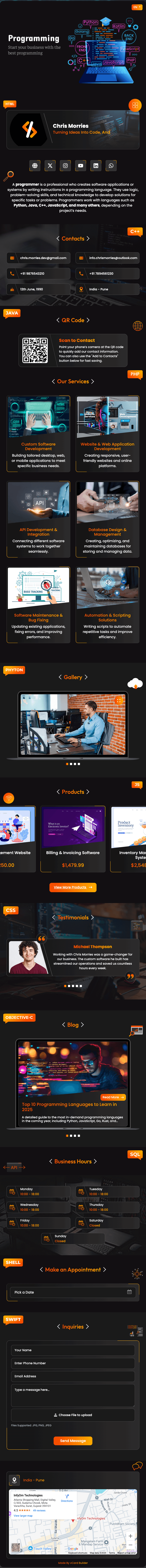 Developer vCard