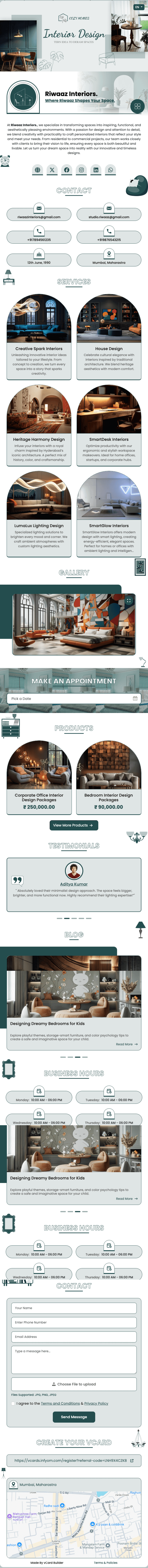 Interior Designer vCard
