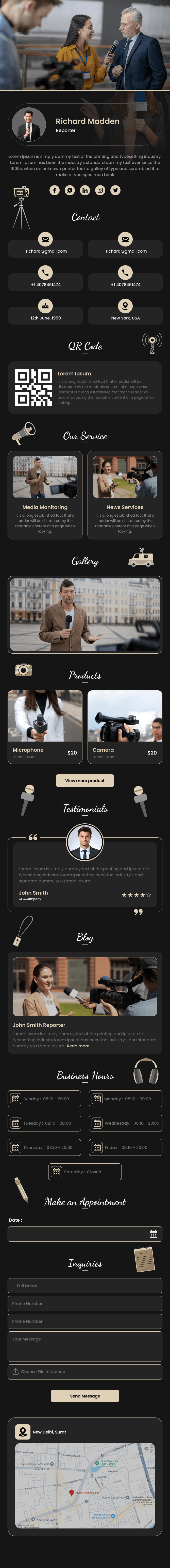 vCard template