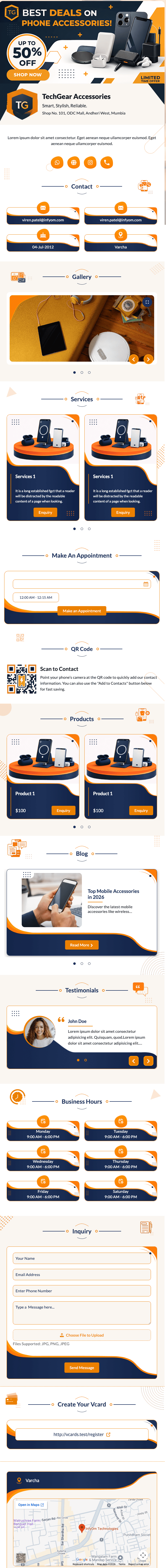 vCard template