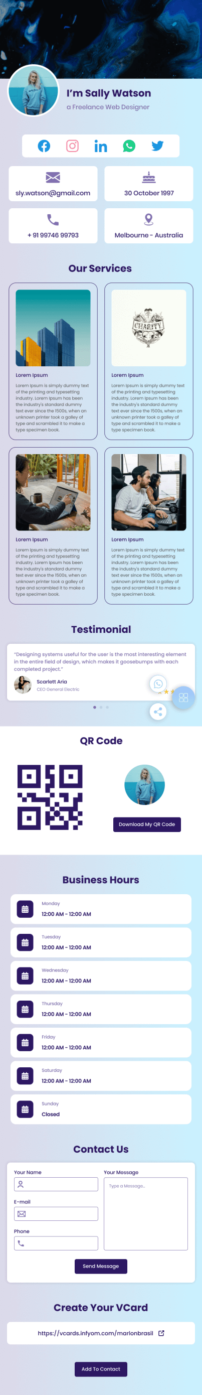 Corporate Connect vCard