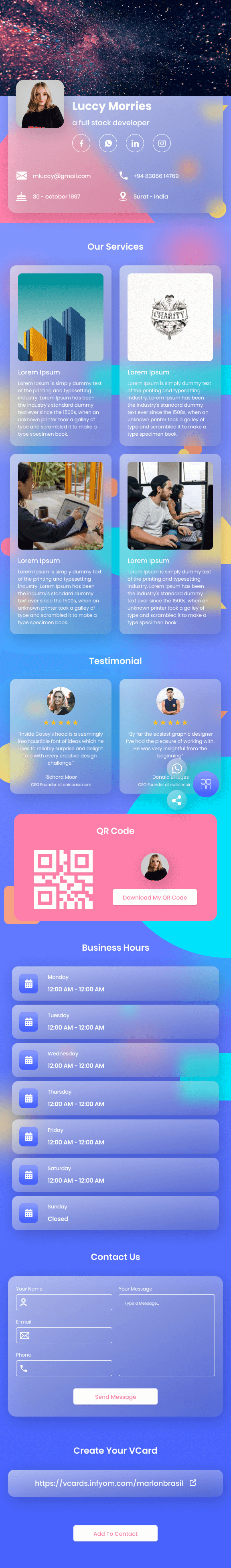 Modern Edge vCard