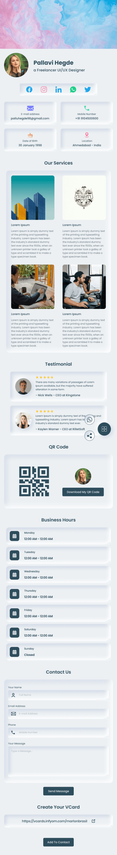Business Beacon vCard